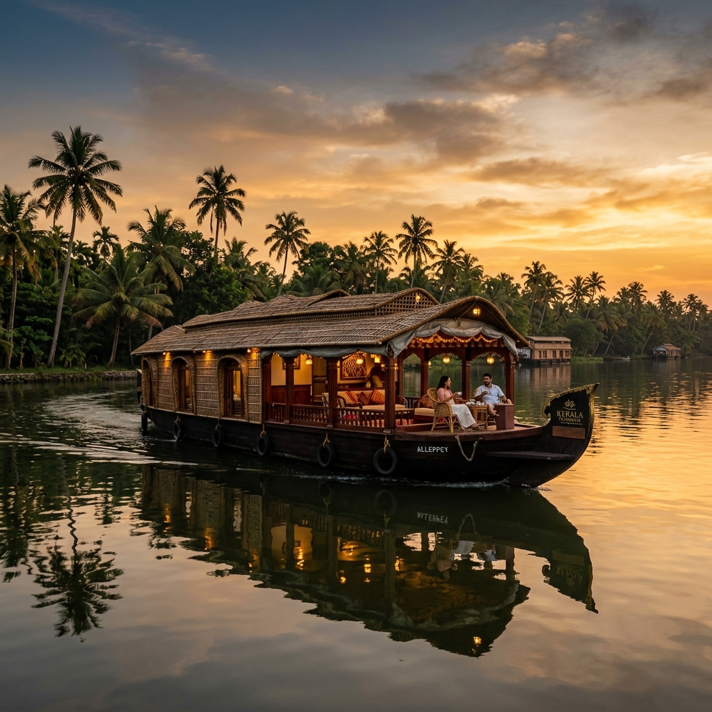 Houseboat in Kerala Backwaters